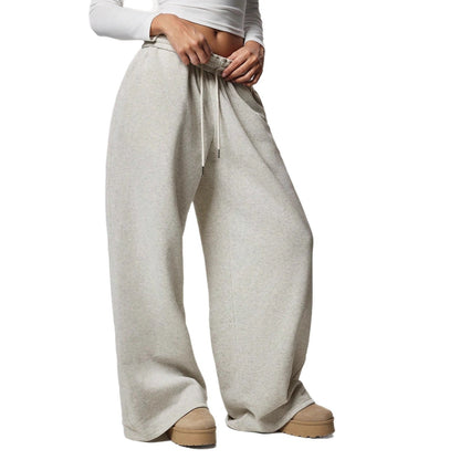 Women's Fleece Lined Sweatpants Winter Warm Wide Leg Sweat Pants Baggy Casual Pants with Pockets - Seldom Seen Styles