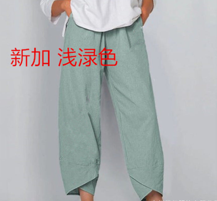 Women's Capri Pants Casual Summer Cotton Cropped Lounge Pants Trousers - Seldom Seen Styles