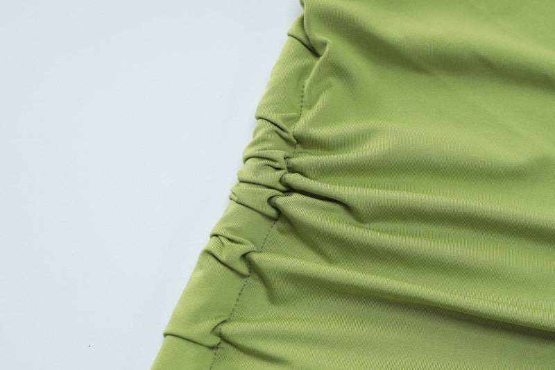 maxi dress with slit one shoulder dress two piece skirt set Sexy red one shoulder dress