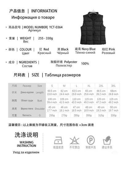 Puffer Vest Women Sleeveless Zip Up Outerwear Stand Collar Quilted Vest Warm Winter Jackets Coats with Pocket