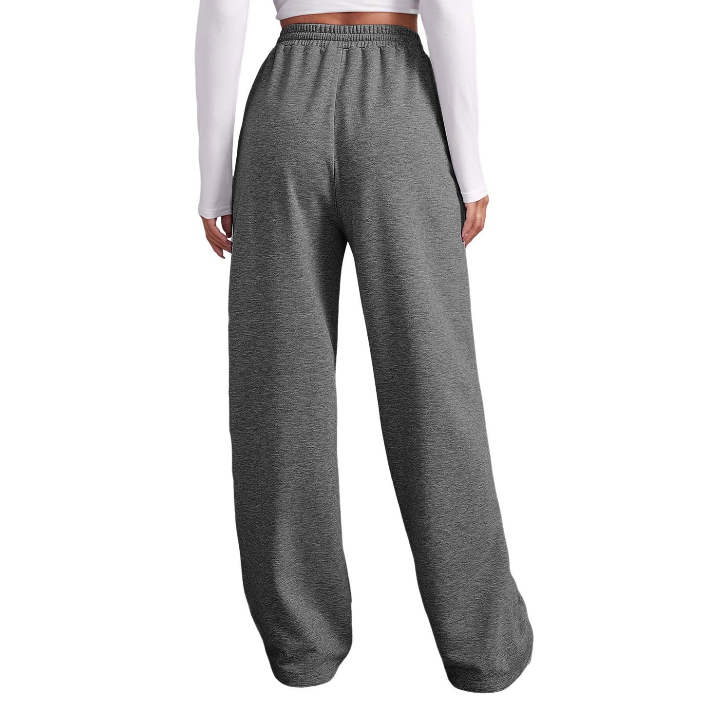 Women's Wide Leg Sweatpants Double Waisted Baggy Sweat Pants with Pockets - Seldom Seen Styles
