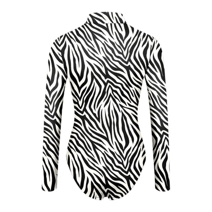 Women's Sexy Square Neck Bodysuit Long Sleeve Double Lined Shirt Tops