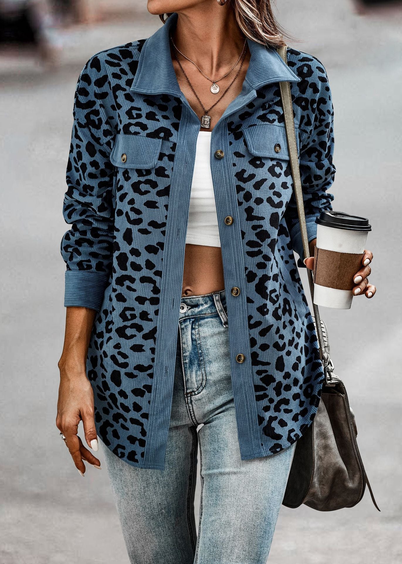 Womens Shacket Jacket Casual Leopard Print Cardigans Coat Oversized Button Down Long Sleeve Shirt 2024 Fashion Outfits - Seldom Seen Styles