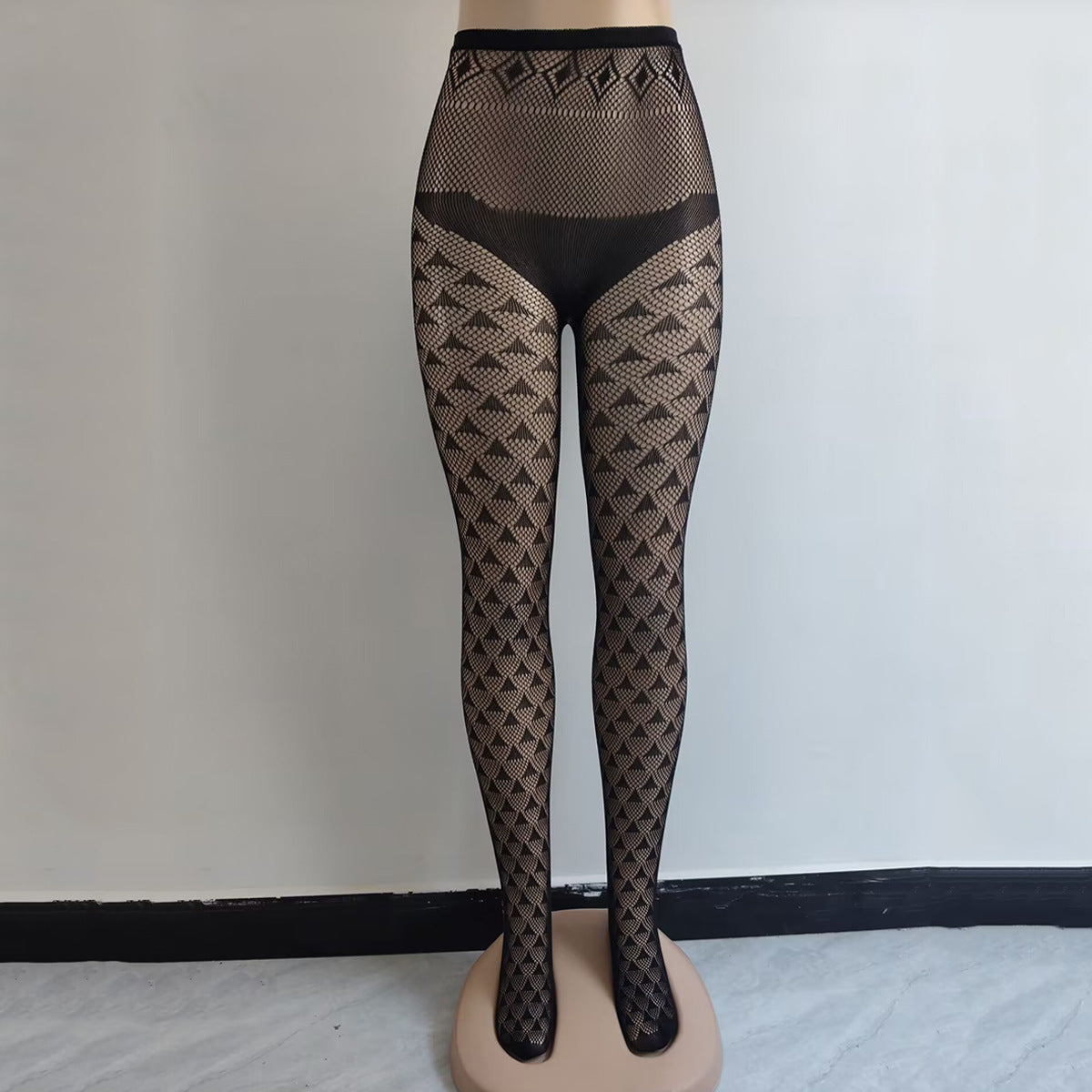 Spring and Autumn Striped Dark Red Millennium Hot-Selling Slimming Stockings Retro Dark Pattern Hot Girl Versatile Thin Pantyhose