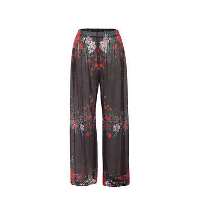 Womens Elastic High Waisted Palazzo Pants Casual Wide Leg Long Lounge Pant Trousers with Pocket - Seldom Seen Styles