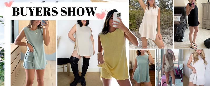 Women's 2 Piece Outfits Summer Knit Sweater Set Sleeveless Tunic Top Matching Shorts Trendy Beach Vacation Sets Loungesetwomen Suits Clothes Womenswear  Basic Beige - Seldom Seen Styles