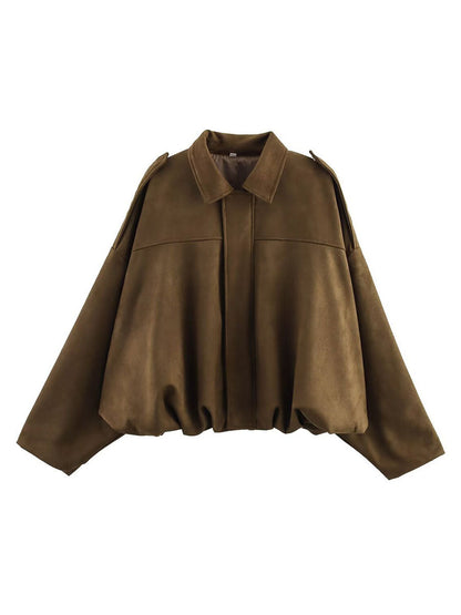 Cozy Touch Oversized Bomber Jacket