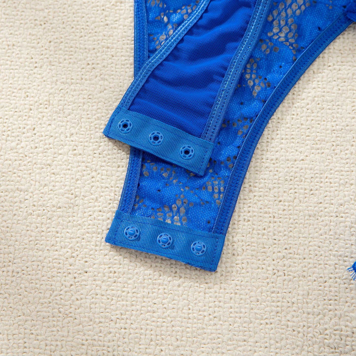 Women Sexy Lingerie Bodysuit Floral Lace Teddy Babydoll Snap Crotch Ruffle One Piece with Thigh Bands