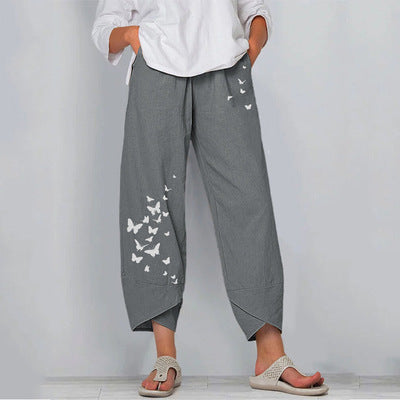 Women's Capri Pants Casual Summer Cotton Cropped Lounge Pants Trousers - Seldom Seen Styles