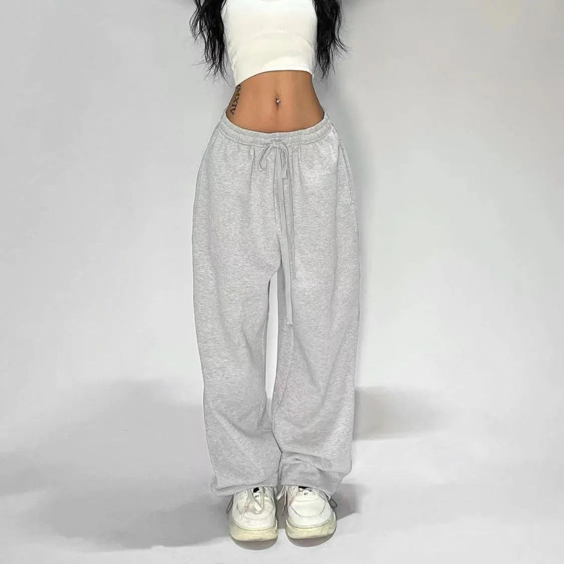 Women's Fleece Lined Sweatpants Winter Warm Wide Leg Sweat Pants Baggy Casual Pants with Pockets - Seldom Seen Styles