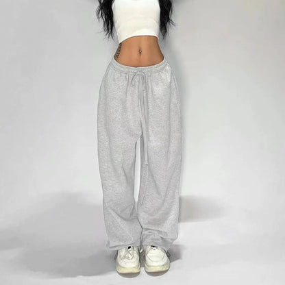 Women's Fleece Lined Sweatpants Winter Warm Wide Leg Sweat Pants Baggy Casual Pants with Pockets - Seldom Seen Styles