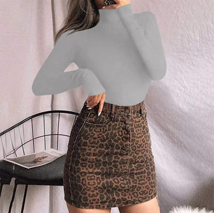 Women's Sexy Square Neck Bodysuit Long Sleeve Double Lined Shirt Tops