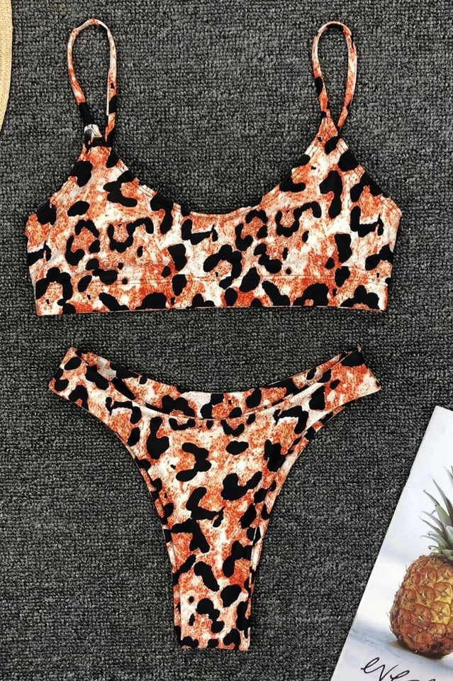Leopard Print Bikini Set (Multicolor) - Dress In Beauty