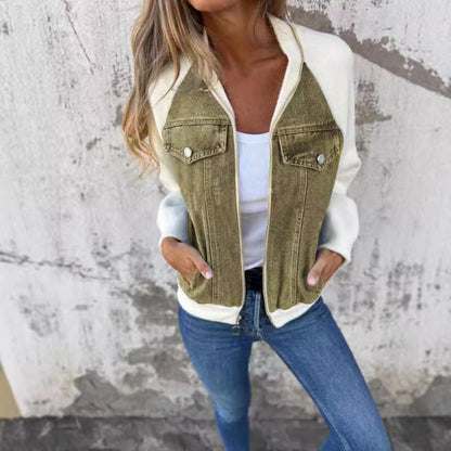 Casual V-neck Zipper Jacket - Seldom Seen Styles