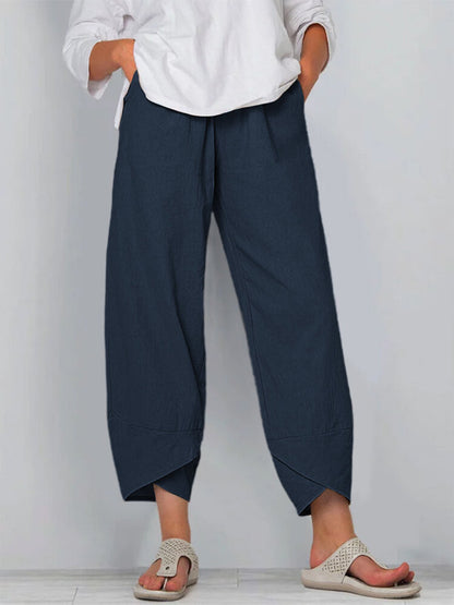 Women's Capri Pants Casual Summer Cotton Cropped Lounge Pants Trousers - Seldom Seen Styles
