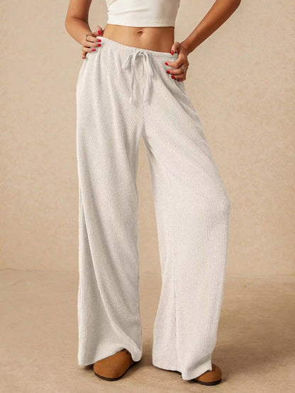 Women's Casual Loose Fall and Winter Fashion Temperament Wide-Legged Pants Pants Elastic Waist Female - Seldom Seen Styles