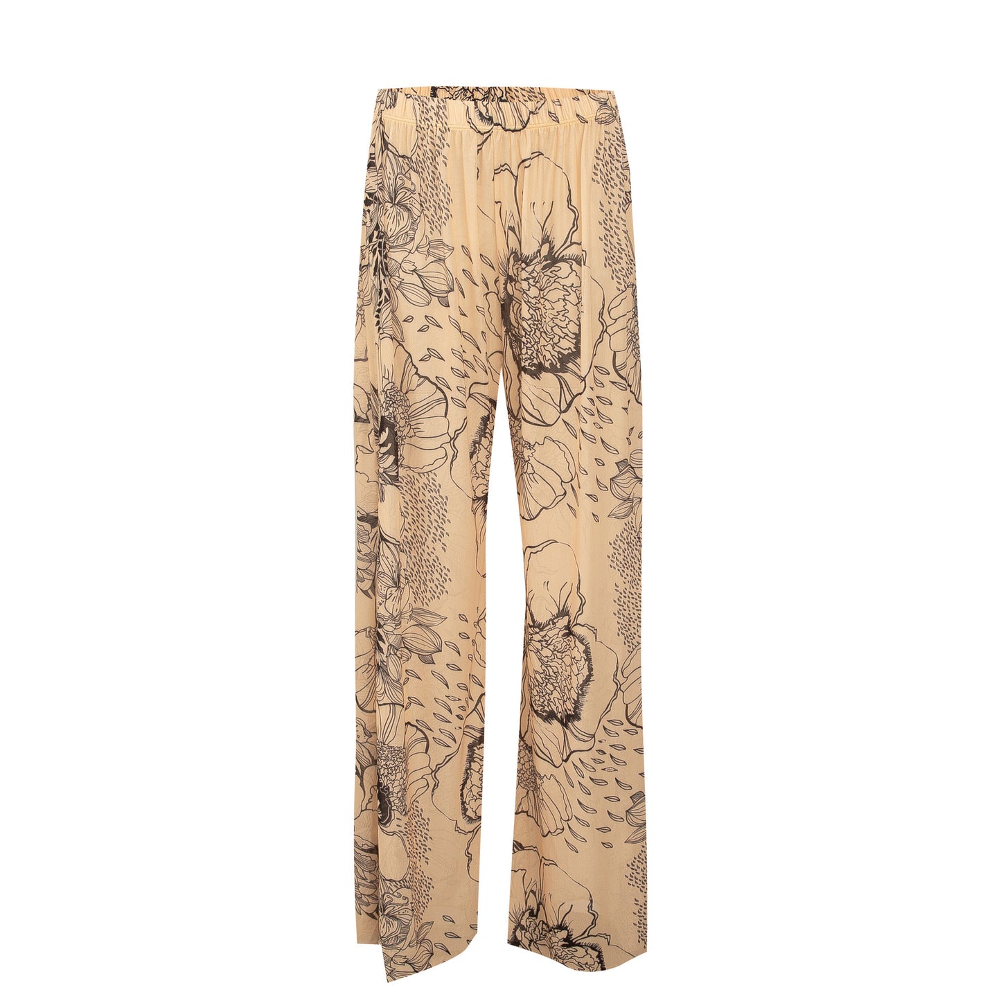 Womens Elastic High Waisted Palazzo Pants Casual Wide Leg Long Lounge Pant Trousers with Pocket - Seldom Seen Styles