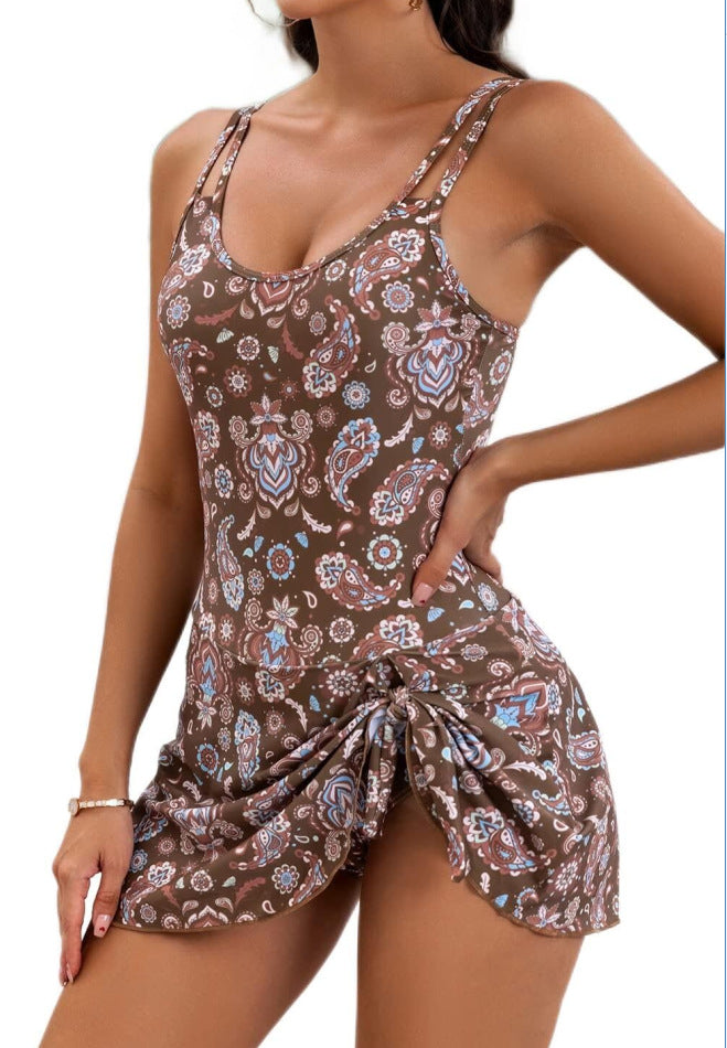 One Piece Swimdress Swimsuits for Women Tummy Control Swim Dresses Skirt Bathing Suit