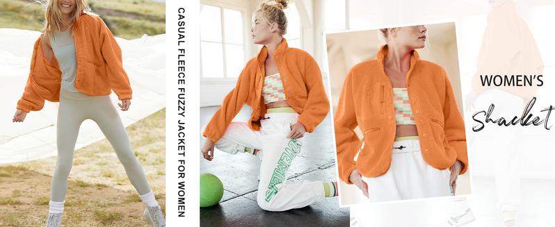 Women's Fuzzy Sherpa Fleece Jacket Winter Spring Coat Warm Button-Down Nurse Outfit for Fall & Daily Wear - Seldom Seen Styles