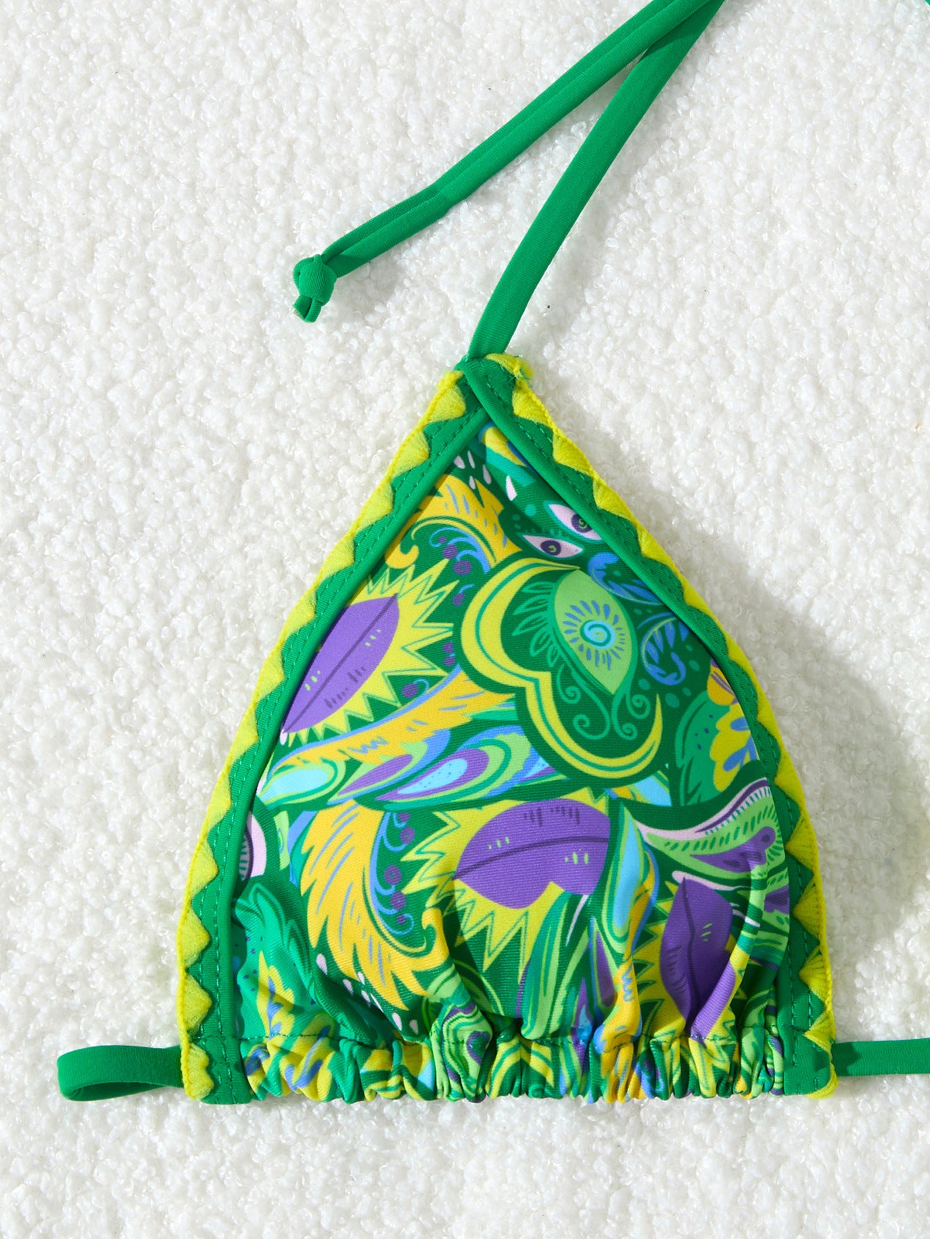 Women's Bikini Sets 2 Piece Halter Triangle Allover Print Swimsuit Set Boho Knot Side Bathing Suit Set