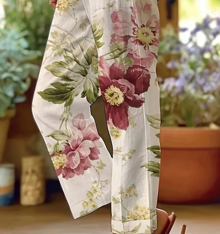 Linen Pants Women Summer Elastic Waist Straight Leg Plus Size Crop Pants Casual Beach Trousers with Pockets - Seldom Seen Styles