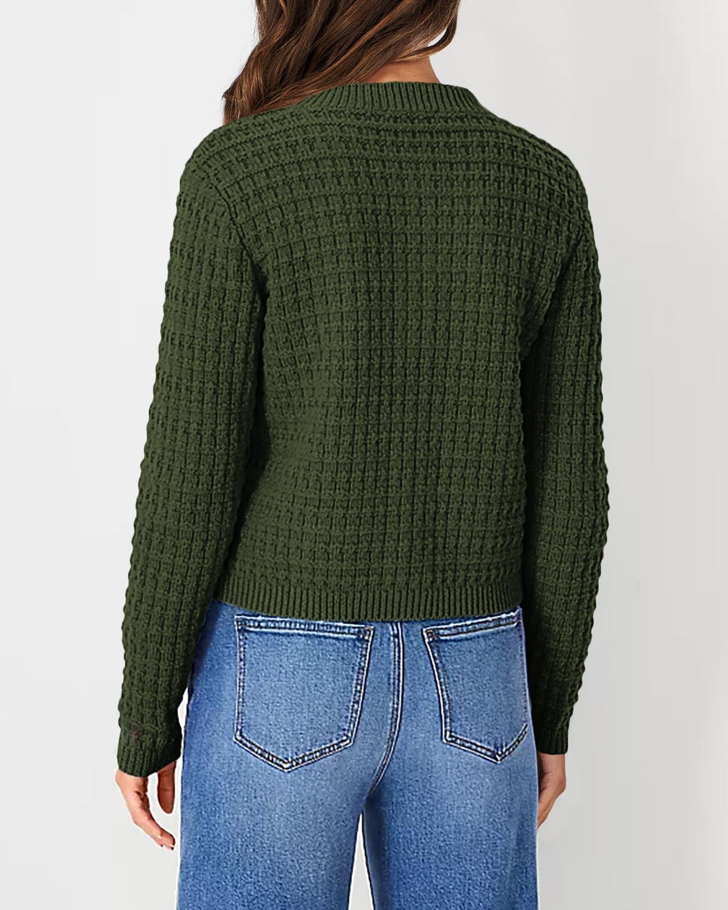 Women's Knit Cardigan Sweaters Casual Long Sleeve Open Front Button Down Trendy Jackets Outerwear