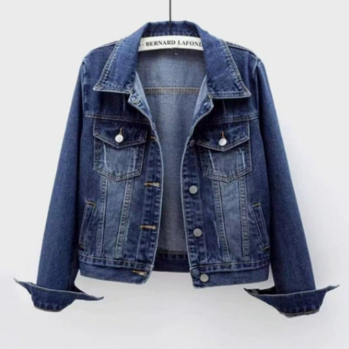 Women's Casual Denim Jacket, Long-sleeved Hooded Short Denim Coat with a detachable hood, suitable for spring and autumn as well as any occasion. - Seldom Seen Styles