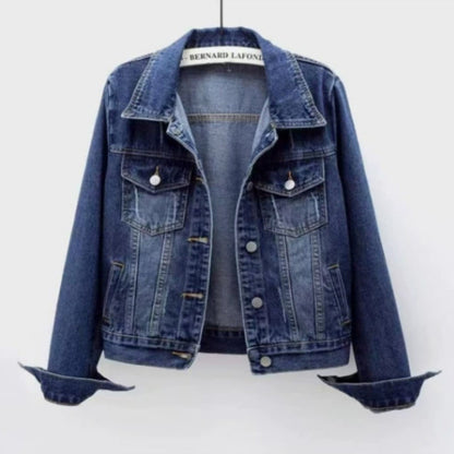 Women's Casual Denim Jacket, Long-sleeved Hooded Short Denim Coat with a detachable hood, suitable for spring and autumn as well as any occasion. - Seldom Seen Styles