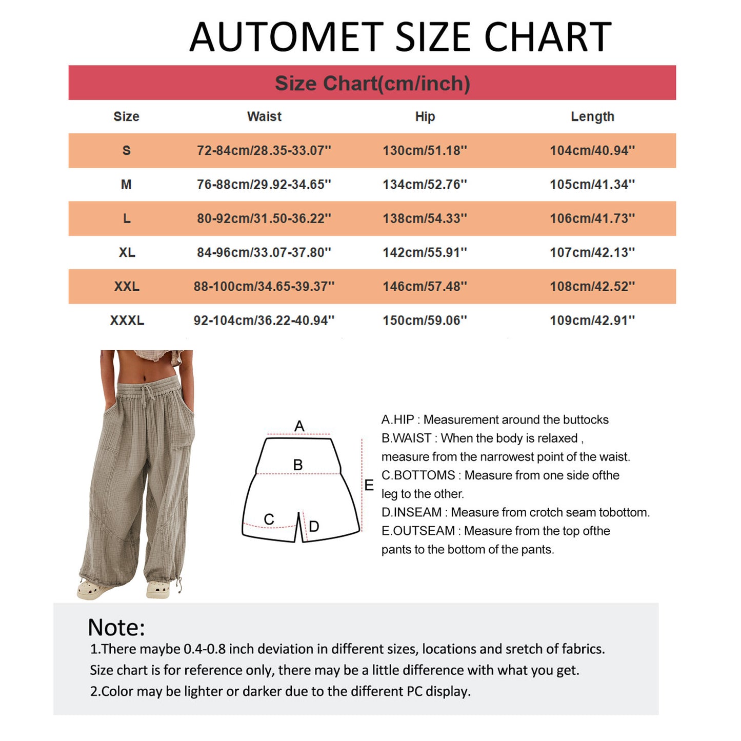 Womens Casual Loose Fit Wide Leg Cotton Pants Drawstring Stitching Baggy Pants Trousers with Pockets - Seldom Seen Styles