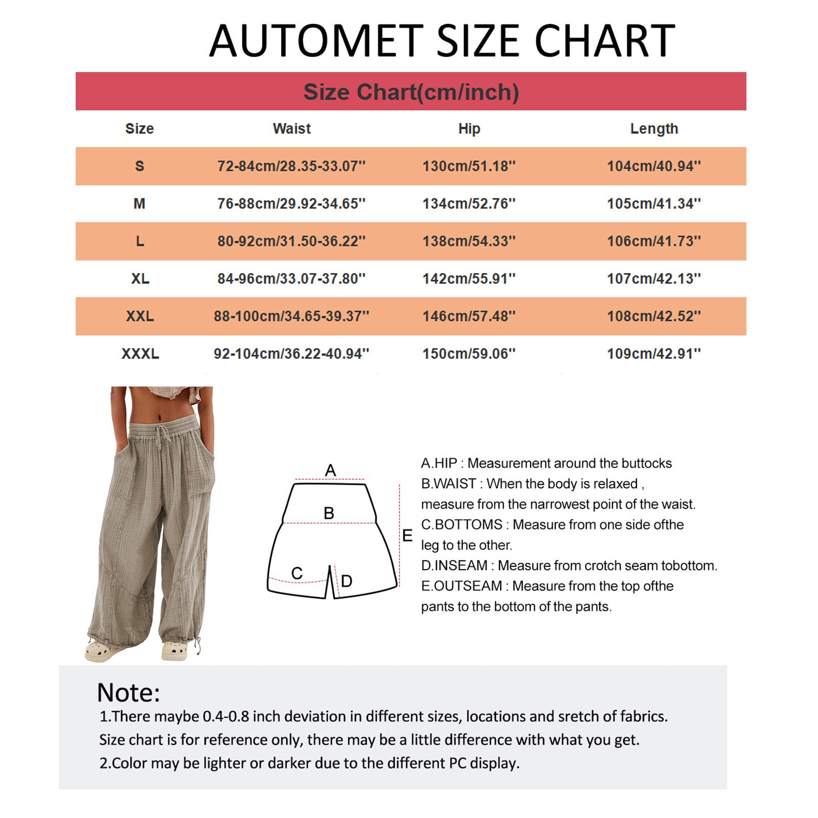Womens Casual Loose Fit Wide Leg Cotton Pants Drawstring Stitching Baggy Pants Trousers with Pockets - Seldom Seen Styles
