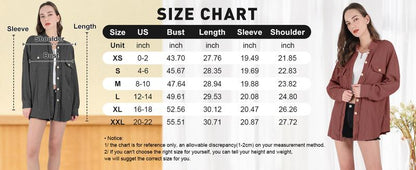 Women's Loose Fit Batwing Sleeve Waffle Knit Button Down Shirt Shacket Tops - Seldom Seen Styles