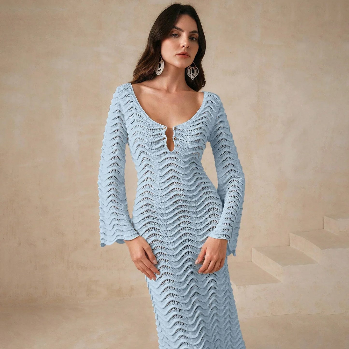 Alessia Open-Knit Dress - Seldom Seen Styles