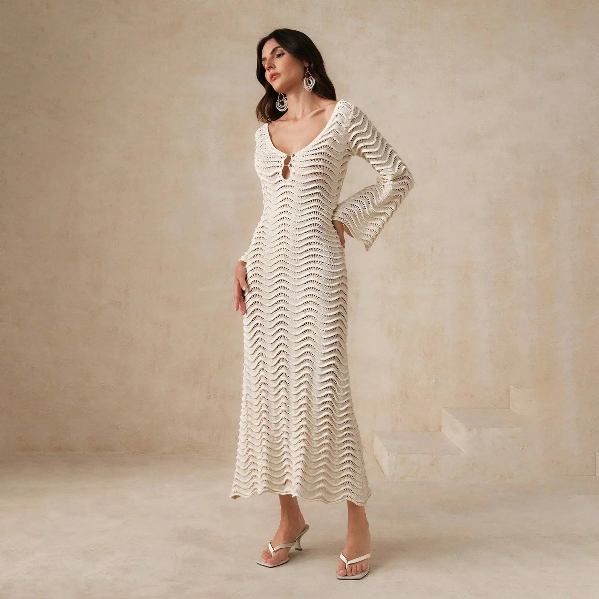 Alessia Open-Knit Dress - Seldom Seen Styles