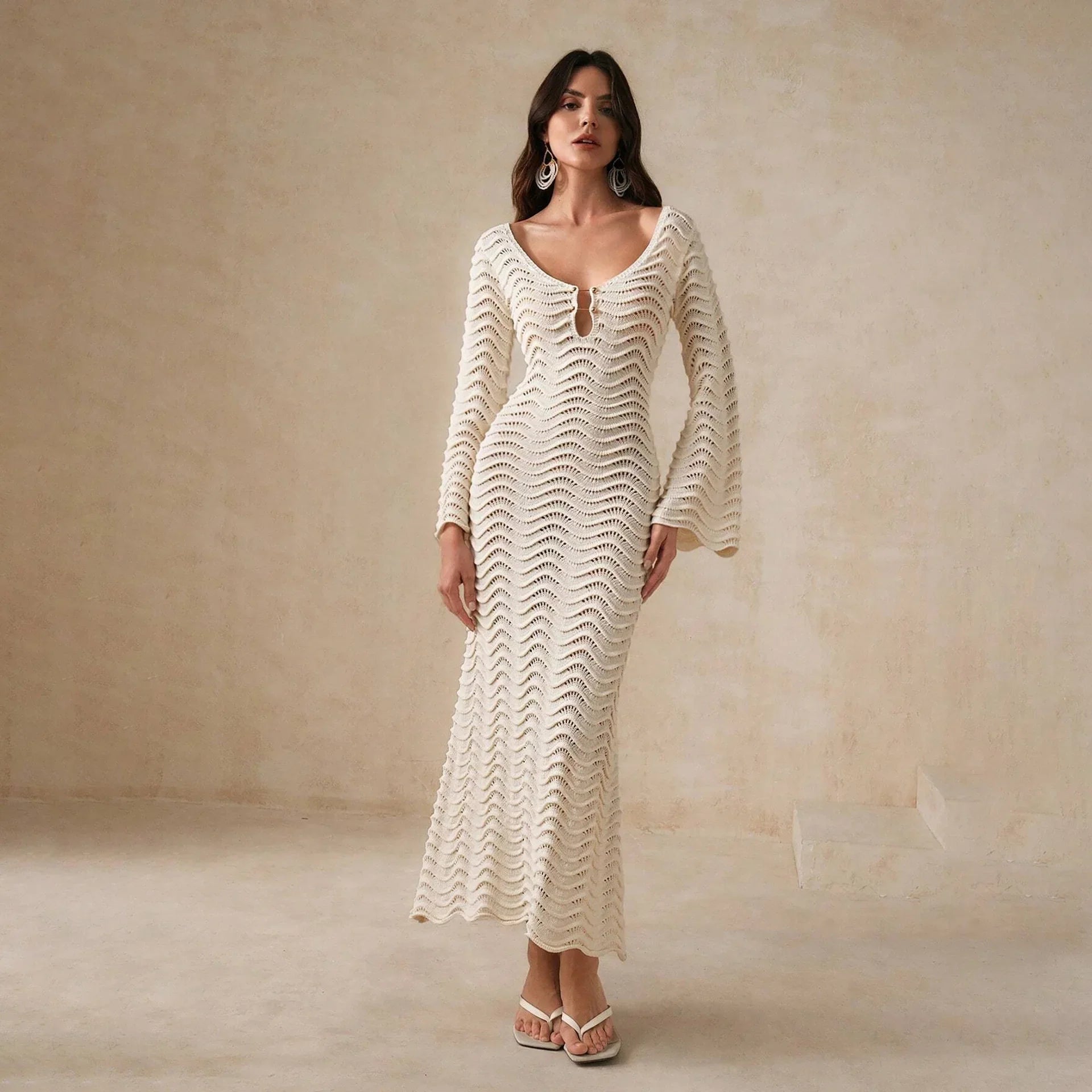 Alessia Open-Knit Dress - Seldom Seen Styles