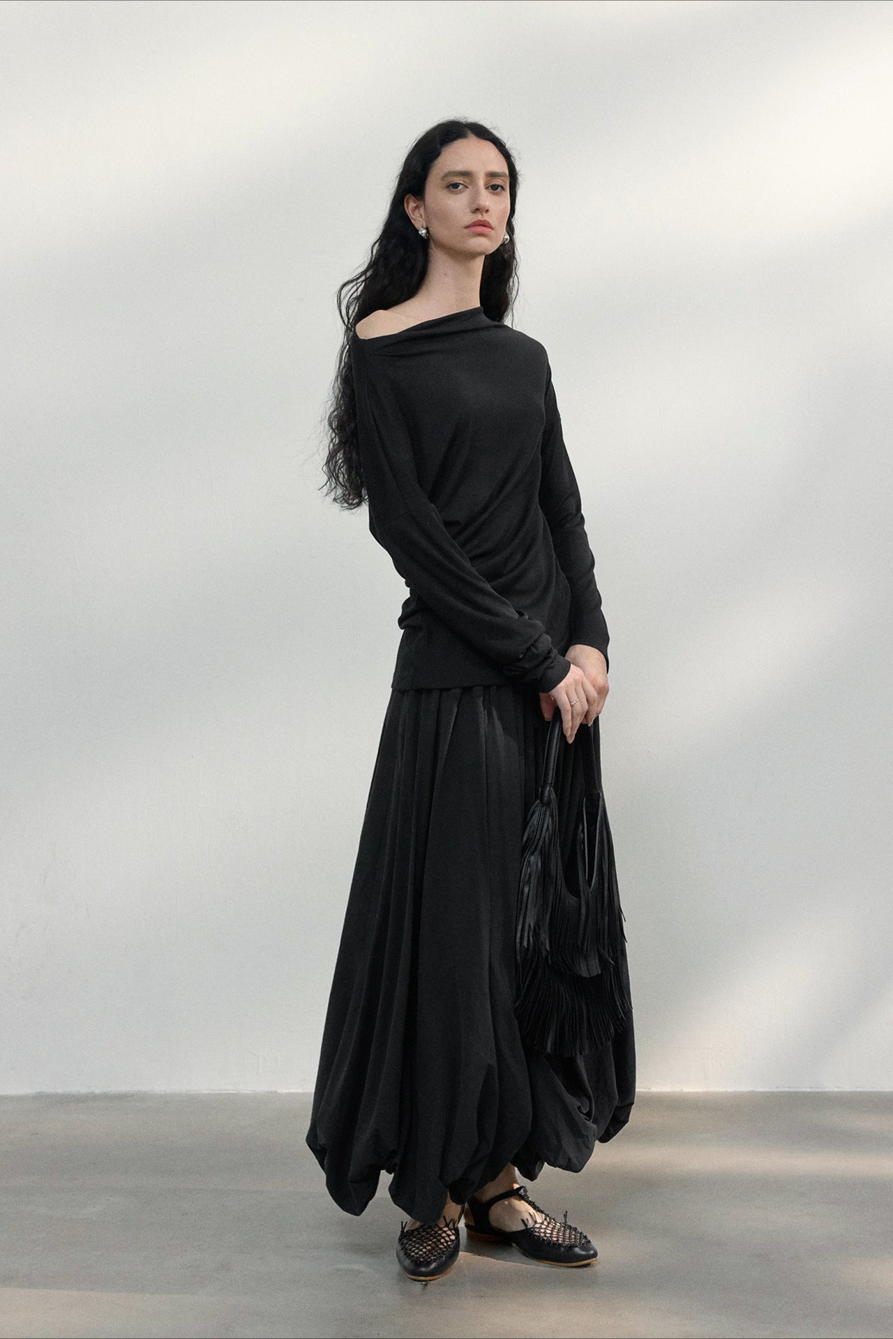 Asymmetrical One-Shoulder Fitted Knit Sweater - Seldom Seen Styles