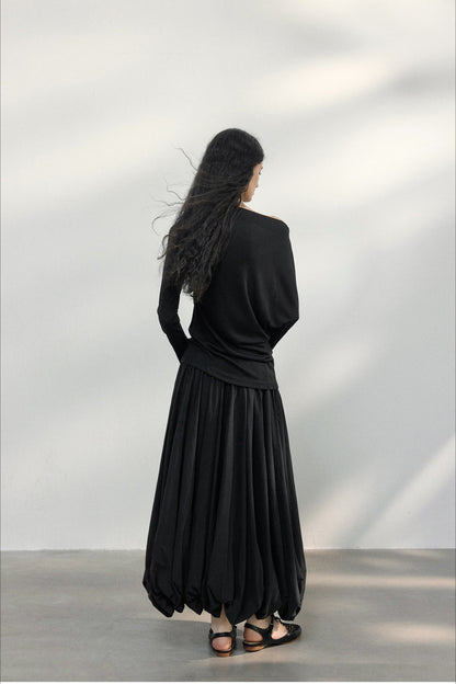 Asymmetrical One-Shoulder Fitted Knit Sweater - Seldom Seen Styles