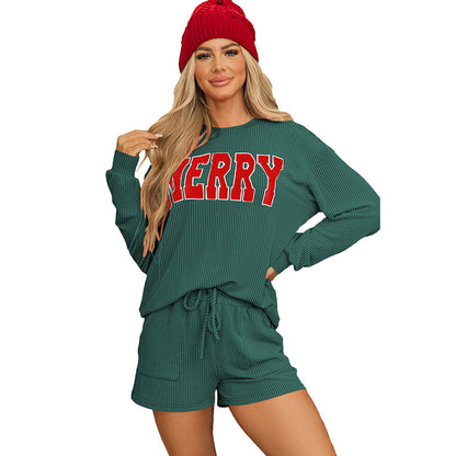 Autumn New Long Sleeve Two-Piece Set Female European and American Fashion All-Match Letter Print Casual Suit Female One Piece Dropshipping - Seldom Seen Styles