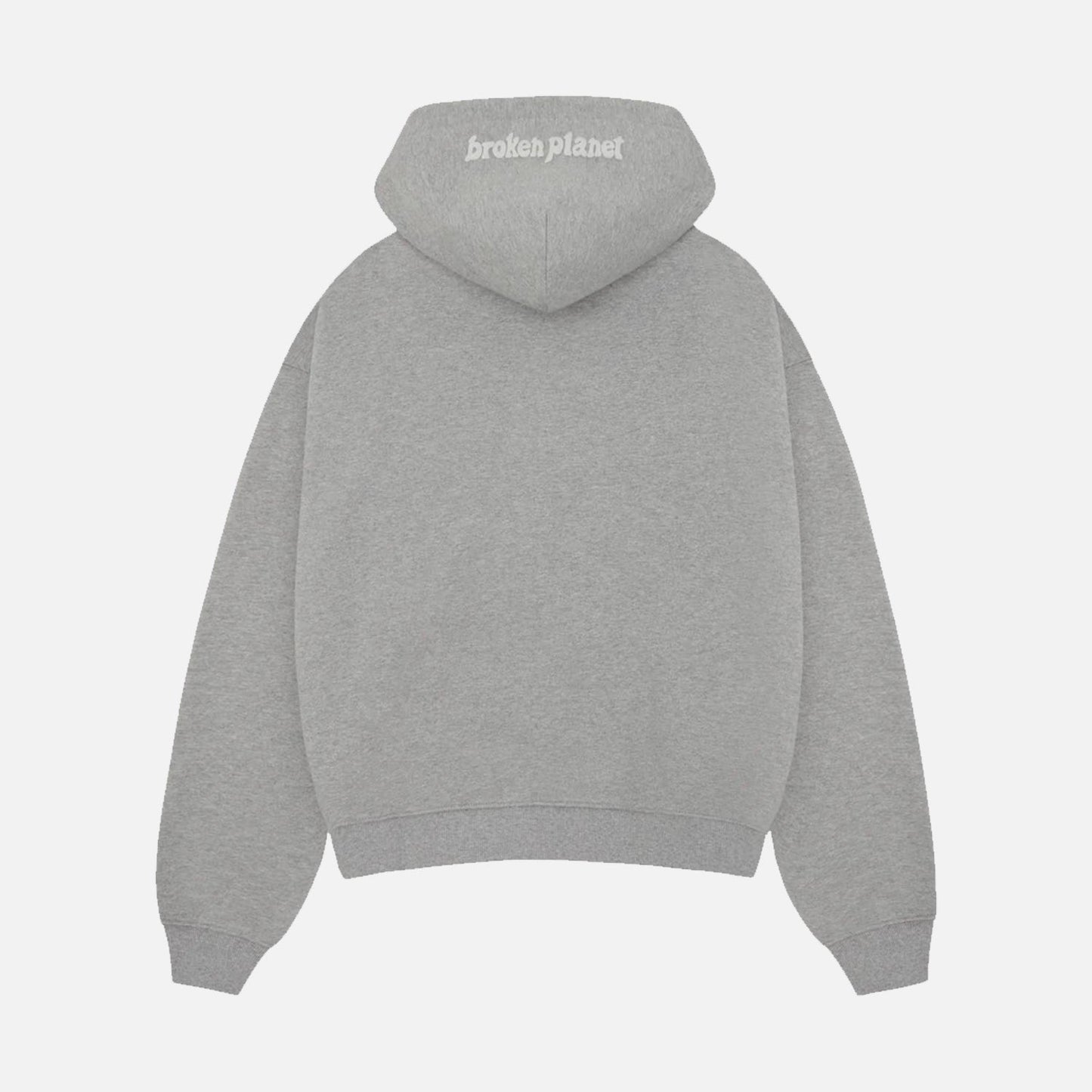 Broken Planet Zip-Up Hoodie - Heather Grey