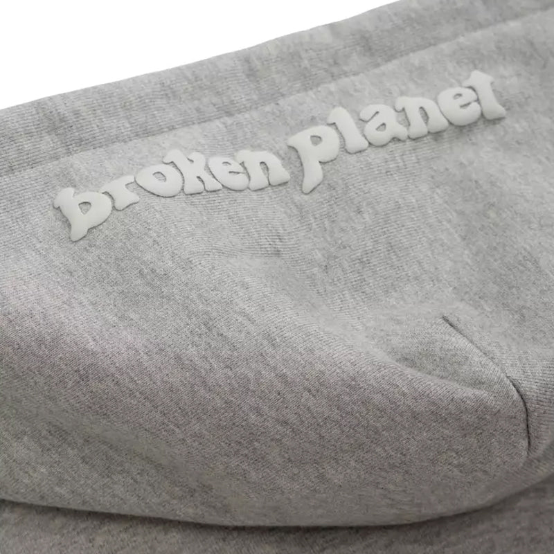 Broken Planet Zip-Up Hoodie - Heather Grey