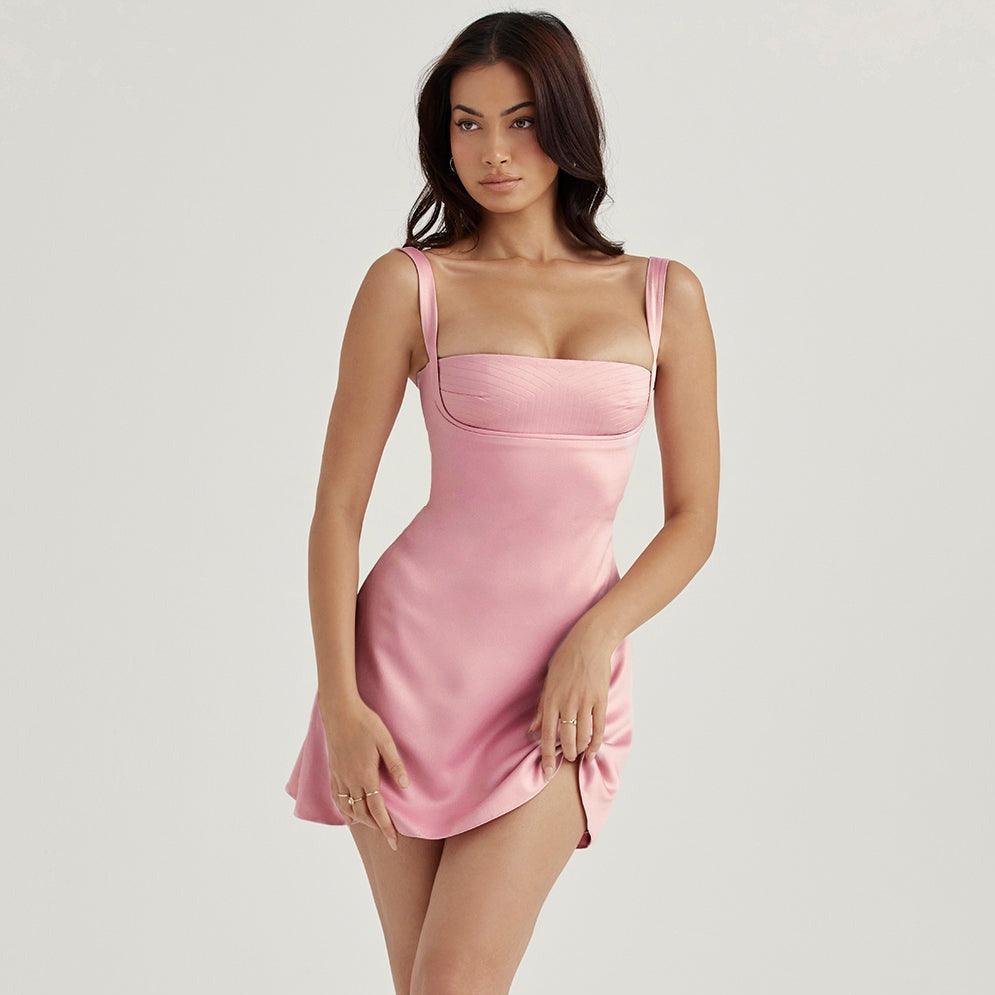 Baby Bella Satin Mini Dress - Seldom Seen Styles