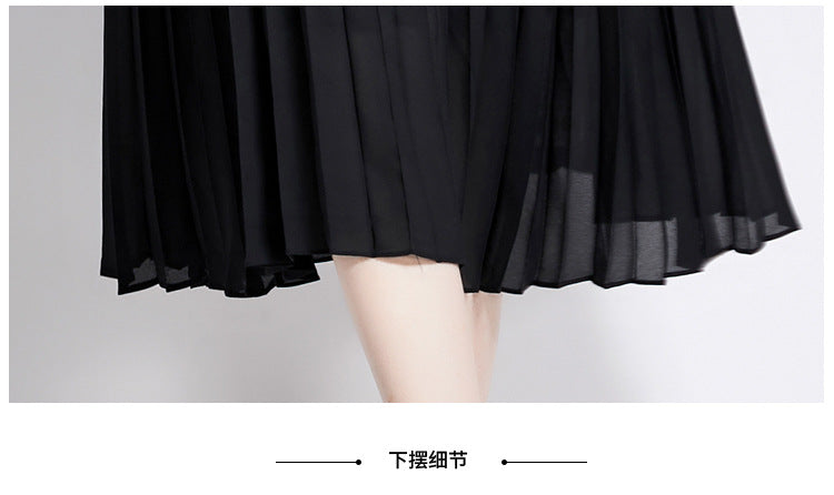 Bella Lace Patchwork Pleated Midi Dress  Patchwork Mid-Length Pleated Dress - Seldom Seen Styles