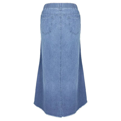 Bohemian Style Denim Maxi Skirt - Seldom Seen Styles