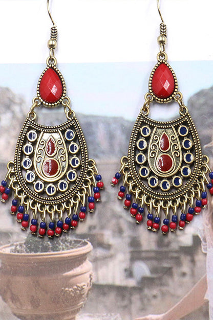 Bohemian Style Drop Shaped Long Tassel Vintage Earrings - Seldom Seen Styles