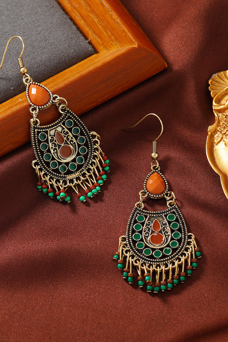 Bohemian Style Drop Shaped Long Tassel Vintage Earrings - Seldom Seen Styles
