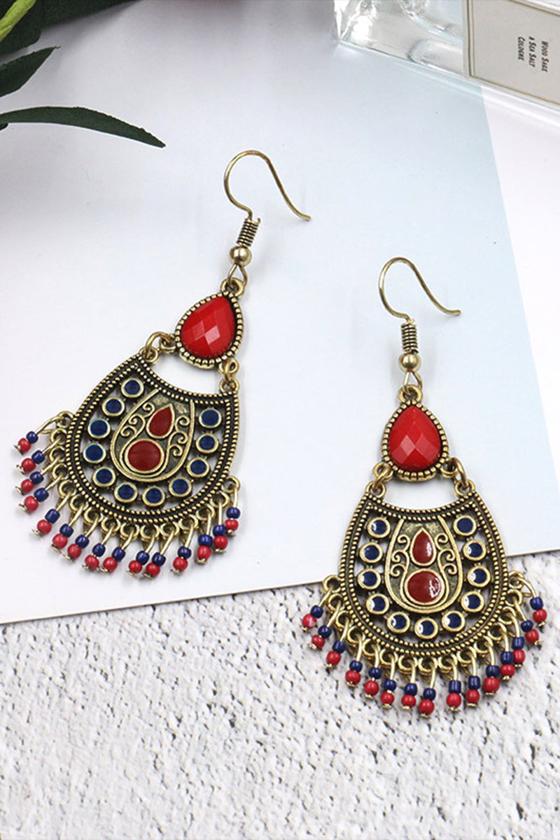 Bohemian Style Drop Shaped Long Tassel Vintage Earrings - Seldom Seen Styles