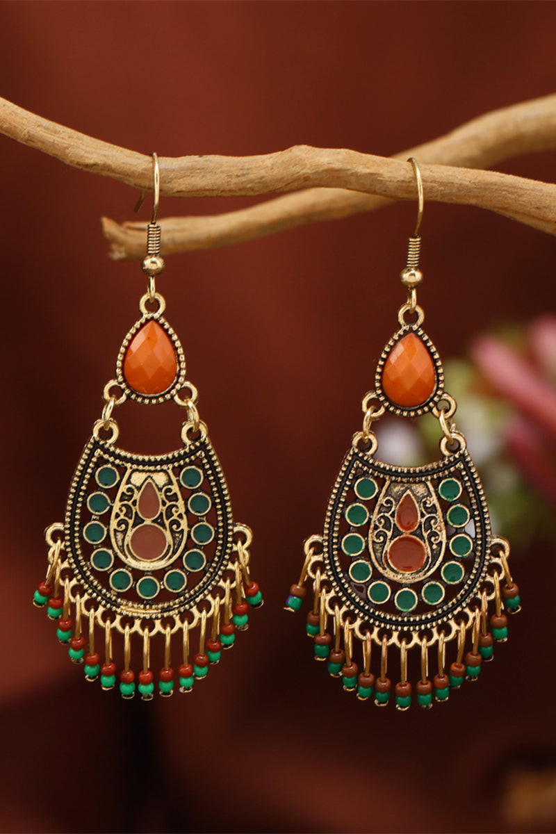 Bohemian Style Drop Shaped Long Tassel Vintage Earrings - Seldom Seen Styles