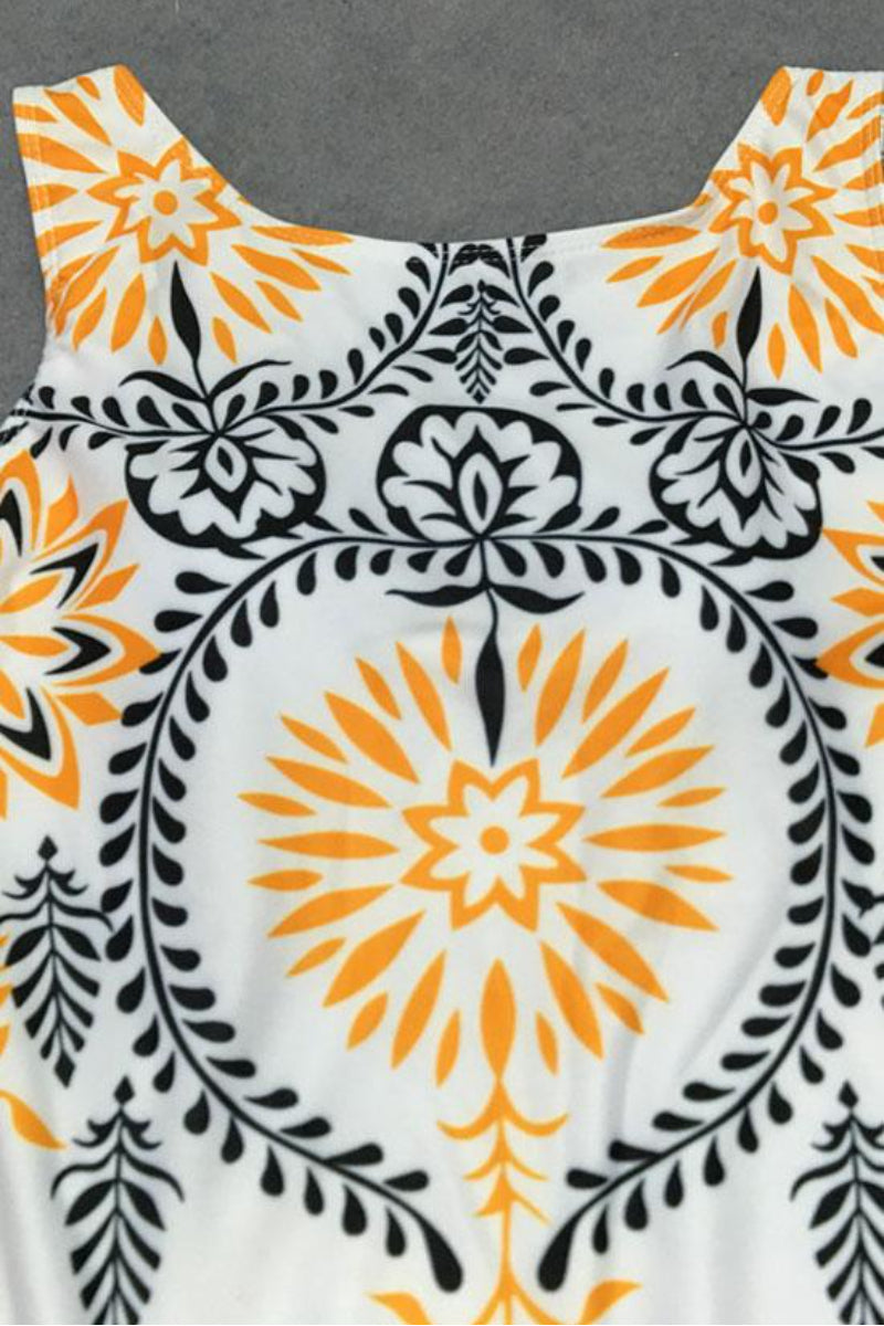 Bohemian Style High Neck One-piece Swimsuit - Seldom Seen Styles