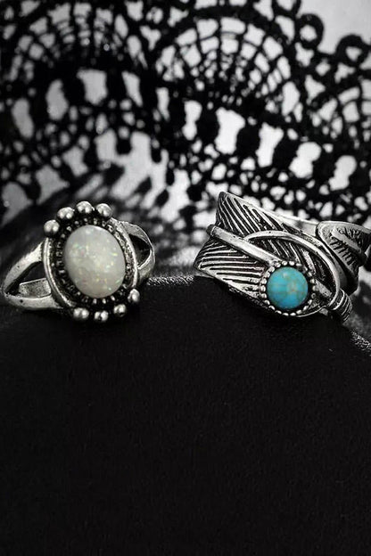 Bohemian Turquoise Bead Ring Set - Seldom Seen Styles