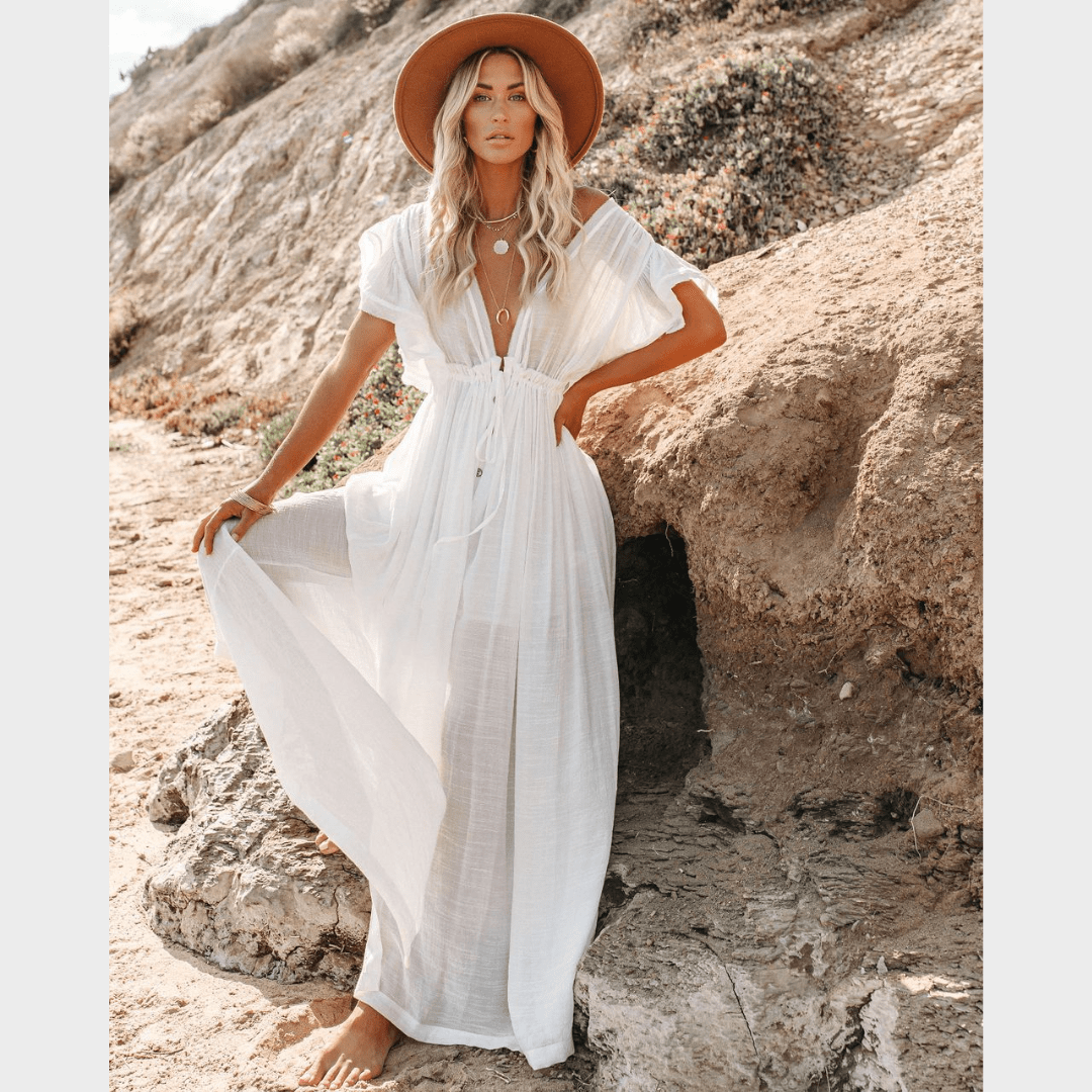 Boho Casual Summer Beach Cover Up Dress - Seldom Seen Styles