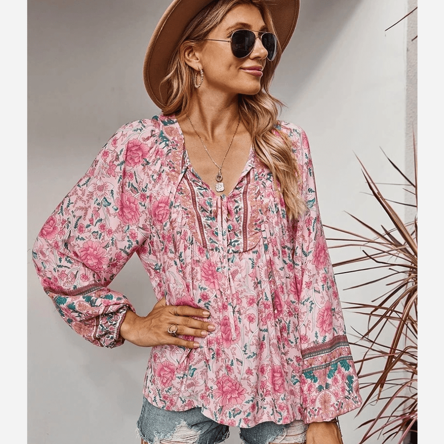 Boho Chic Floral Blouse - Seldom Seen Styles